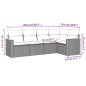 vidaXL 5-tlg. Garten-Sofagarnitur mit Kissen Grau Poly Rattan vidaXL 5-tlg. Garten-Sofagarnitur mit Kissen Grau Poly Rattan