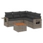 vidaXL 6-tlg. Garten-Sofagarnitur mit Kissen Grau Poly Rattan vidaXL 6-tlg. Garten-Sofagarnitur mit Kissen Grau Poly Rattan