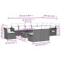 vidaXL 11-tlg. Garten-Sofagarnitur mit Kissen Grau Poly Rattan vidaXL 11-tlg. Garten-Sofagarnitur mit Kissen Grau Poly Rattan