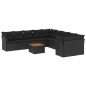 vidaXL 11-tlg. Garten-Sofagarnitur mit Kissen Schwarz Poly Rattan vidaXL 11-tlg. Garten-Sofagarnitur mit Kissen Schwarz Poly Rattan