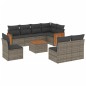 vidaXL 9-tlg. Garten-Sofagarnitur mit Kissen Grau Poly Rattan vidaXL 9-tlg. Garten-Sofagarnitur mit Kissen Grau Poly Rattan