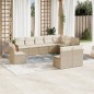 vidaXL 10-tlg. Garten-Sofagarnitur mit Kissen Beige Poly Rattan vidaXL 10-tlg. Garten-Sofagarnitur mit Kissen Beige Poly Rattan