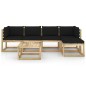 6-tlg. Garten-Lounge-Set mit Kissen Kiefernholz Imprägniert 6-tlg. Garten-Lounge-Set mit Kissen Kiefernholz Imprägniert