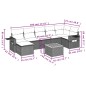 vidaXL 8-tlg. Garten-Sofagarnitur mit Kissen Beige Poly Rattan