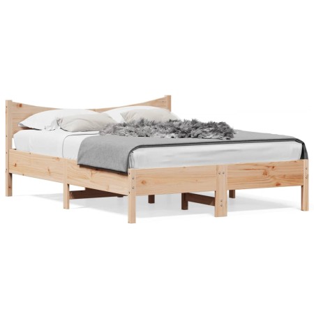 vidaXL Massivholzbett ohne Matratze 140x200 cm Kiefernholz