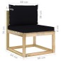 6-tlg. Garten-Lounge-Set mit Kissen Kiefernholz Imprägniert 6-tlg. Garten-Lounge-Set mit Kissen Kiefernholz Imprägniert