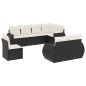 vidaXL 8-tlg. Garten-Sofagarnitur mit Kissen Schwarz Poly Rattan vidaXL 8-tlg. Garten-Sofagarnitur mit Kissen Schwarz Poly Rattan