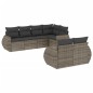 vidaXL 7-tlg. Garten-Sofagarnitur mit Kissen Grau Poly Rattan vidaXL 7-tlg. Garten-Sofagarnitur mit Kissen Grau Poly Rattan
