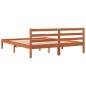 vidaXL Massivholzbett ohne Matratze Wachsbraun 160x200 Kiefernholz vidaXL Massivholzbett ohne Matratze Wachsbraun 160x200 Kiefernholz