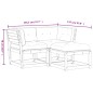 vidaXL 3-tlg. Garten-Sofagarnitur mit Kissen Kiefernholz Imprägniert vidaXL 3-tlg. Garten-Sofagarnitur mit Kissen Kiefernholz Imprägniert