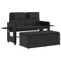 vidaXL Gartenbank Verstellbar mit Kissen Schwarz Poly Rattan vidaXL Gartenbank Verstellbar mit Kissen Schwarz Poly Rattan
