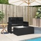 vidaXL Gartenbank Verstellbar mit Kissen Schwarz Poly Rattan vidaXL Gartenbank Verstellbar mit Kissen Schwarz Poly Rattan
