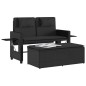 vidaXL Gartenbank Verstellbar mit Kissen Schwarz Poly Rattan vidaXL Gartenbank Verstellbar mit Kissen Schwarz Poly Rattan