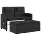 vidaXL Gartenbank Verstellbar mit Kissen Schwarz Poly Rattan vidaXL Gartenbank Verstellbar mit Kissen Schwarz Poly Rattan