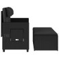 vidaXL Gartenbank Verstellbar mit Kissen Schwarz Poly Rattan vidaXL Gartenbank Verstellbar mit Kissen Schwarz Poly Rattan