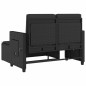 vidaXL Gartenbank Verstellbar mit Kissen Schwarz Poly Rattan vidaXL Gartenbank Verstellbar mit Kissen Schwarz Poly Rattan