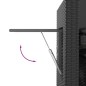 vidaXL Gartenbank Verstellbar mit Kissen Schwarz Poly Rattan vidaXL Gartenbank Verstellbar mit Kissen Schwarz Poly Rattan