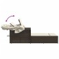 vidaXL Doppel-Sonnenliege mit Dach und Auflagen Braun Poly Rattan vidaXL Doppel-Sonnenliege mit Dach und Auflagen Braun Poly Rattan
