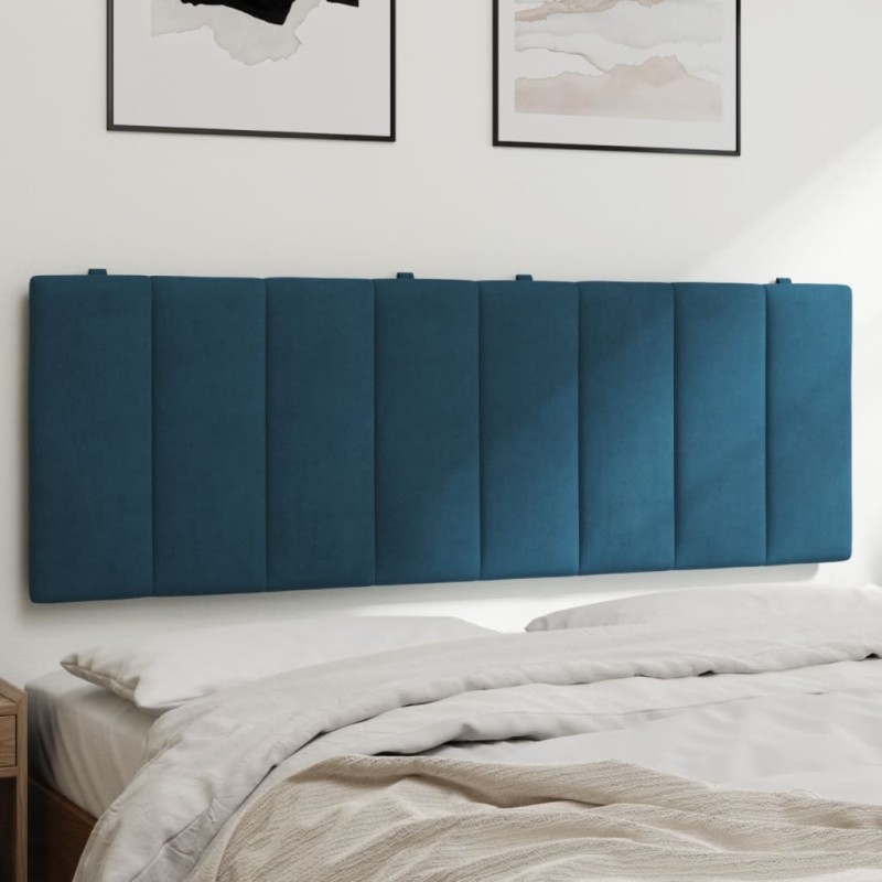 vidaXL Kopfteil-Kissen Blau 120 cm Samt vidaXL Kopfteil-Kissen Blau 120 cm Samt