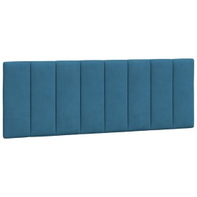 vidaXL Kopfteil-Kissen Blau 120 cm Samt