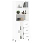 Highboard Hochglanz-Weiß 69,5x34x180 cm Holzwerkstoff Highboard Hochglanz-Weiß 69,5x34x180 cm Holzwerkstoff