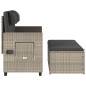 vidaXL Gartenbank Verstellbar mit Kissen Hellgrau Poly Rattan vidaXL Gartenbank Verstellbar mit Kissen Hellgrau Poly Rattan
