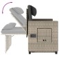 vidaXL Gartenbank Verstellbar mit Kissen Hellgrau Poly Rattan vidaXL Gartenbank Verstellbar mit Kissen Hellgrau Poly Rattan