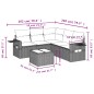 vidaXL 6-tlg. Garten-Sofagarnitur mit Kissen Beige Poly Rattan vidaXL 6-tlg. Garten-Sofagarnitur mit Kissen Beige Poly Rattan