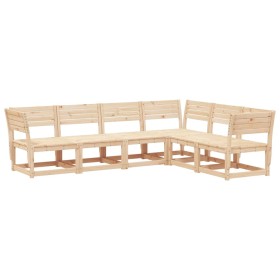 vidaXL 6-tlg. Garten-Sofagarnitur Massivholz Kiefer