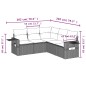 vidaXL 5-tlg. Garten-Sofagarnitur mit Kissen Schwarz Poly Rattan vidaXL 5-tlg. Garten-Sofagarnitur mit Kissen Schwarz Poly Rattan