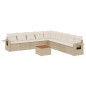 vidaXL 10-tlg. Garten-Sofagarnitur mit Kissen Beige Poly Rattan vidaXL 10-tlg. Garten-Sofagarnitur mit Kissen Beige Poly Rattan