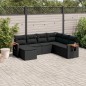 vidaXL 7-tlg. Garten-Sofagarnitur mit Kissen Schwarz Poly Rattan vidaXL 7-tlg. Garten-Sofagarnitur mit Kissen Schwarz Poly Rattan