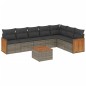 vidaXL 8-tlg. Garten-Sofagarnitur mit Kissen Grau Poly Rattan vidaXL 8-tlg. Garten-Sofagarnitur mit Kissen Grau Poly Rattan