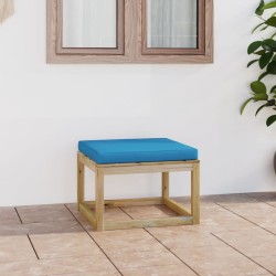 Gartenhocker mit Kissen Grün Imprägniertes Kiefernholz