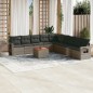 vidaXL 10-tlg. Garten-Sofagarnitur mit Kissen Grau Poly Rattan vidaXL 10-tlg. Garten-Sofagarnitur mit Kissen Grau Poly Rattan