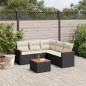 vidaXL 6-tlg. Garten-Sofagarnitur mit Kissen Schwarz Poly Rattan vidaXL 6-tlg. Garten-Sofagarnitur mit Kissen Schwarz Poly Rattan