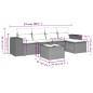 vidaXL 6-tlg. Garten-Sofagarnitur mit Kissen Grau Poly Rattan vidaXL 6-tlg. Garten-Sofagarnitur mit Kissen Grau Poly Rattan
