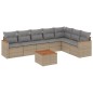 vidaXL 8-tlg. Garten-Sofagarnitur mit Kissen Beige Poly Rattan vidaXL 8-tlg. Garten-Sofagarnitur mit Kissen Beige Poly Rattan