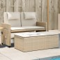 vidaXL Gartenbank Verstellbar mit Kissen Beige Poly Rattan vidaXL Gartenbank Verstellbar mit Kissen Beige Poly Rattan