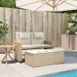 vidaXL Gartenbank Verstellbar mit Kissen Beige Poly Rattan vidaXL Gartenbank Verstellbar mit Kissen Beige Poly Rattan