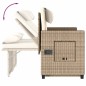 vidaXL Gartenbank Verstellbar mit Kissen Beige Poly Rattan vidaXL Gartenbank Verstellbar mit Kissen Beige Poly Rattan