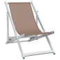 vidaXL Strandstühle 2 Stk. Klappbar Braun Aluminium und Textilene vidaXL Strandstühle 2 Stk. Klappbar Braun Aluminium und Textilene