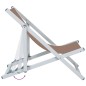 vidaXL Strandstühle 2 Stk. Klappbar Braun Aluminium und Textilene vidaXL Strandstühle 2 Stk. Klappbar Braun Aluminium und Textilene