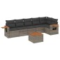 vidaXL 7-tlg. Garten-Sofagarnitur mit Kissen Grau Poly Rattan vidaXL 7-tlg. Garten-Sofagarnitur mit Kissen Grau Poly Rattan