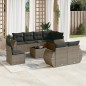 vidaXL 9-tlg. Garten-Sofagarnitur mit Kissen Grau Poly Rattan vidaXL 9-tlg. Garten-Sofagarnitur mit Kissen Grau Poly Rattan