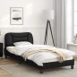vidaXL Bettgestell mit Kopfteil Schwarz 90x190 cm Kunstleder vidaXL Bettgestell mit Kopfteil Schwarz 90x190 cm Kunstleder