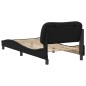 vidaXL Bettgestell mit Kopfteil Schwarz 90x190 cm Kunstleder vidaXL Bettgestell mit Kopfteil Schwarz 90x190 cm Kunstleder