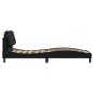 vidaXL Bettgestell mit Kopfteil Schwarz 90x190 cm Kunstleder vidaXL Bettgestell mit Kopfteil Schwarz 90x190 cm Kunstleder