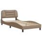 vidaXL Bettgestell mit Kopfteil Cappuccino-Braun 90x190 cm Kunstleder vidaXL Bettgestell mit Kopfteil Cappuccino-Braun 90x190 cm Kunstleder