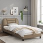 vidaXL Bettgestell mit Kopfteil Cappuccino-Braun 90x190 cm Kunstleder vidaXL Bettgestell mit Kopfteil Cappuccino-Braun 90x190 cm Kunstleder